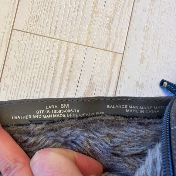 Baretraps Women’s 8M Winter Boots Gray Faux Fur Waterproof Lace Up Snow Boots - Picture 4 of 16